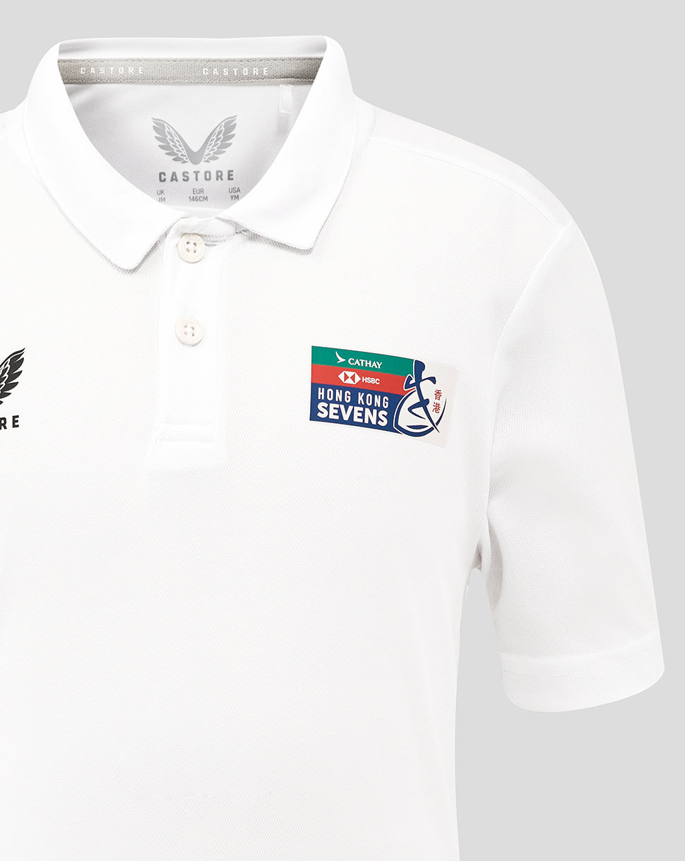 Junior Hong Kong China Rugby Polo - White