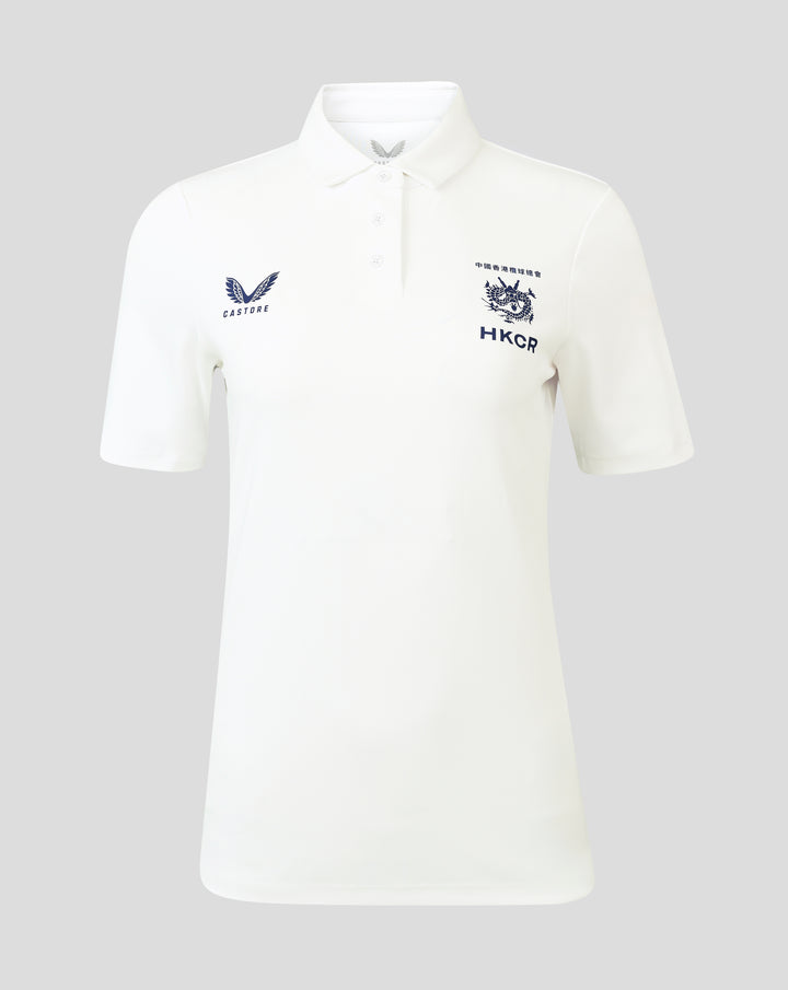 WOMENS 26/27 HKCR TRAVEL POLO SHIRT - WHITE