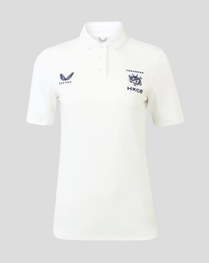 WOMENS 26/27 HKCR TRAVEL POLO SHIRT - WHITE