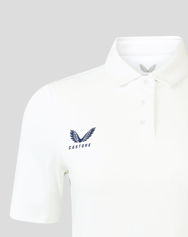 WOMENS 26/27 HKCR TRAVEL POLO SHIRT - WHITE
