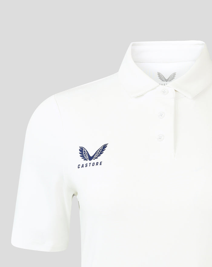 WOMENS 26/27 HKCR TRAVEL POLO SHIRT - WHITE
