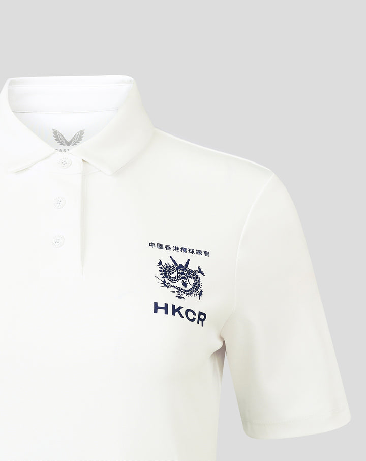 WOMENS 26/27 HKCR TRAVEL POLO SHIRT - WHITE