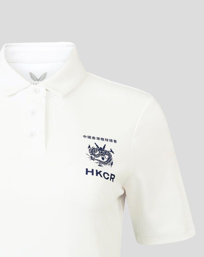 WOMENS 26/27 HKCR TRAVEL POLO SHIRT - WHITE
