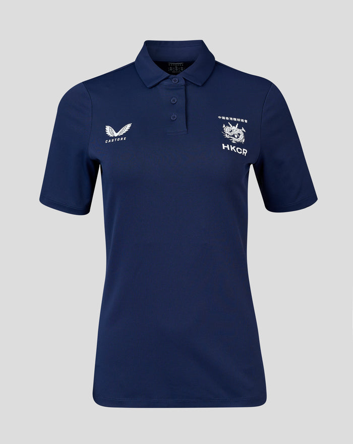 WOMENS 26/27 HKCR TRAVEL POLO SHIRT - NAVY