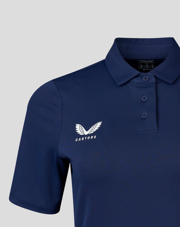 WOMENS 26/27 HKCR TRAVEL POLO SHIRT - NAVY