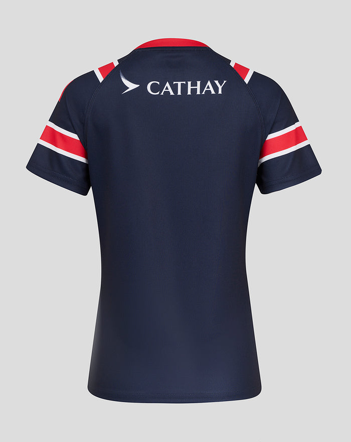 Back view of navy HKCR Home 15s replica jersey with CATHAY across the upper back.