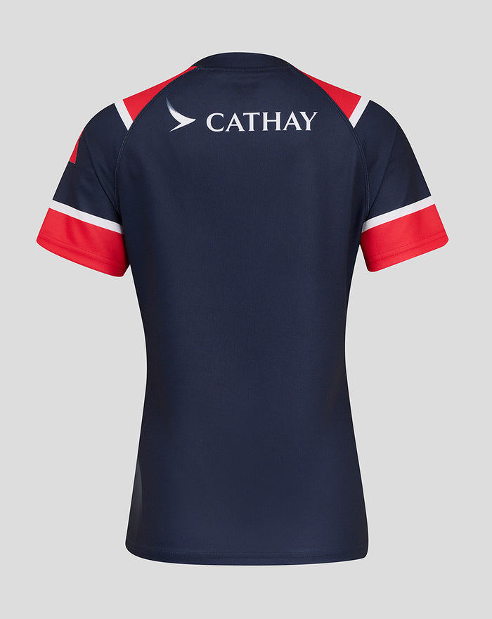 Back view of navy HK 7s development replica jersey with Cathay sponsor lettering across the upper back