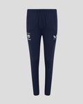 Navy women’s HKCR training pants with white crest and logo on the thigh