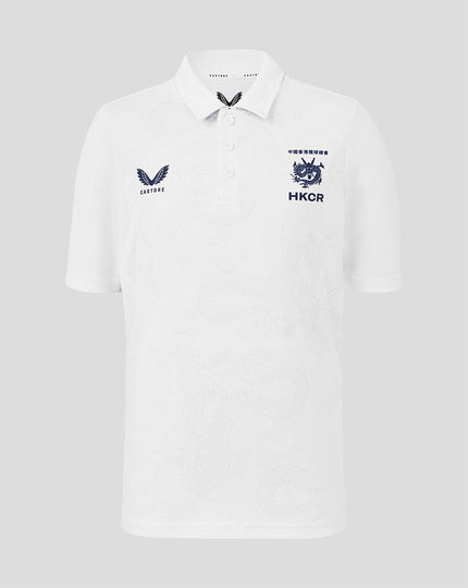 JUNIOR 26/27 HKCR GRAPHIC TRAINING POLO - WHITE