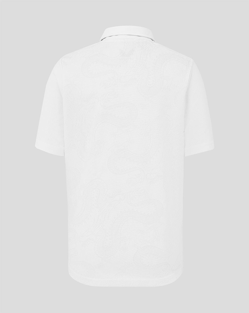 JUNIOR 26/27 HKCR GRAPHIC TRAINING POLO - WHITE