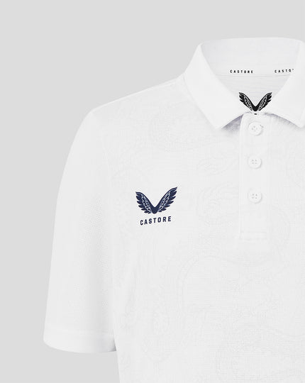 JUNIOR 26/27 HKCR GRAPHIC TRAINING POLO - WHITE