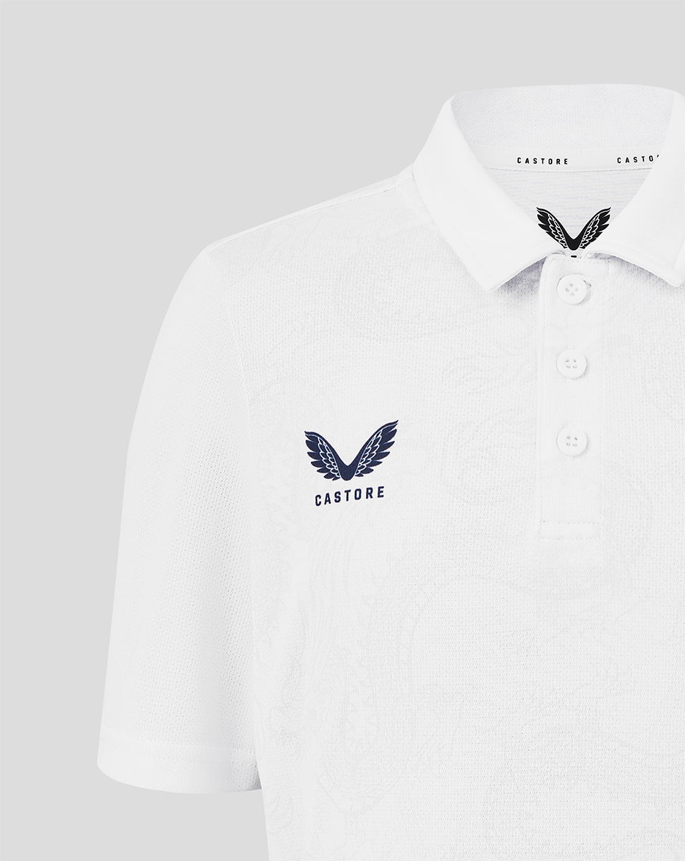 JUNIOR 26/27 HKCR GRAPHIC TRAINING POLO - WHITE