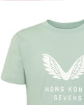 Close-up of Aloe Junior Big Wings T shirt showing white wing logo on chest.