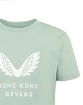 Front view of Aloe Junior Big Wings T shirt with large white wing emblem.