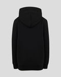Back view of a black Junior Big Wings Hoodie with a simple athletic silhouette