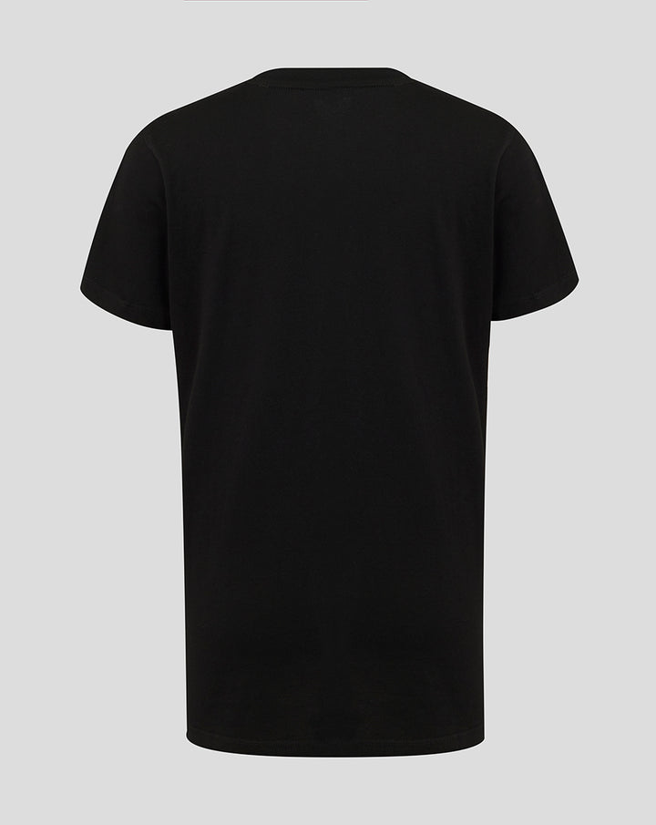 Back view of black junior Sound Wave T Shirt with no graphic on the back