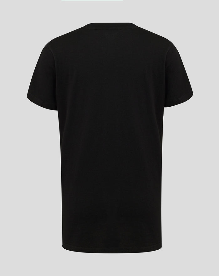 Back view of black junior Sound Wave T Shirt with no graphic on the back