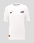 Junior white Hong Kong China Rugby Tee with Castore logo on chest HK Sevens badge and small hem patch