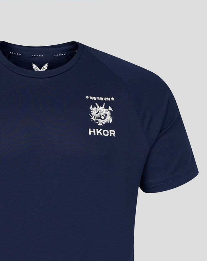 Navy HKCR short sleeve training tee with white crest and HKCR lettering on chest