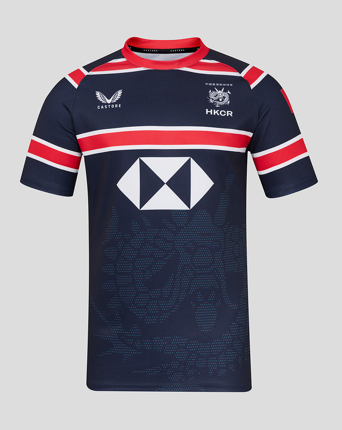 Navy HKCR Home 15s replica jersey with dragon watermark and large white diamond logo