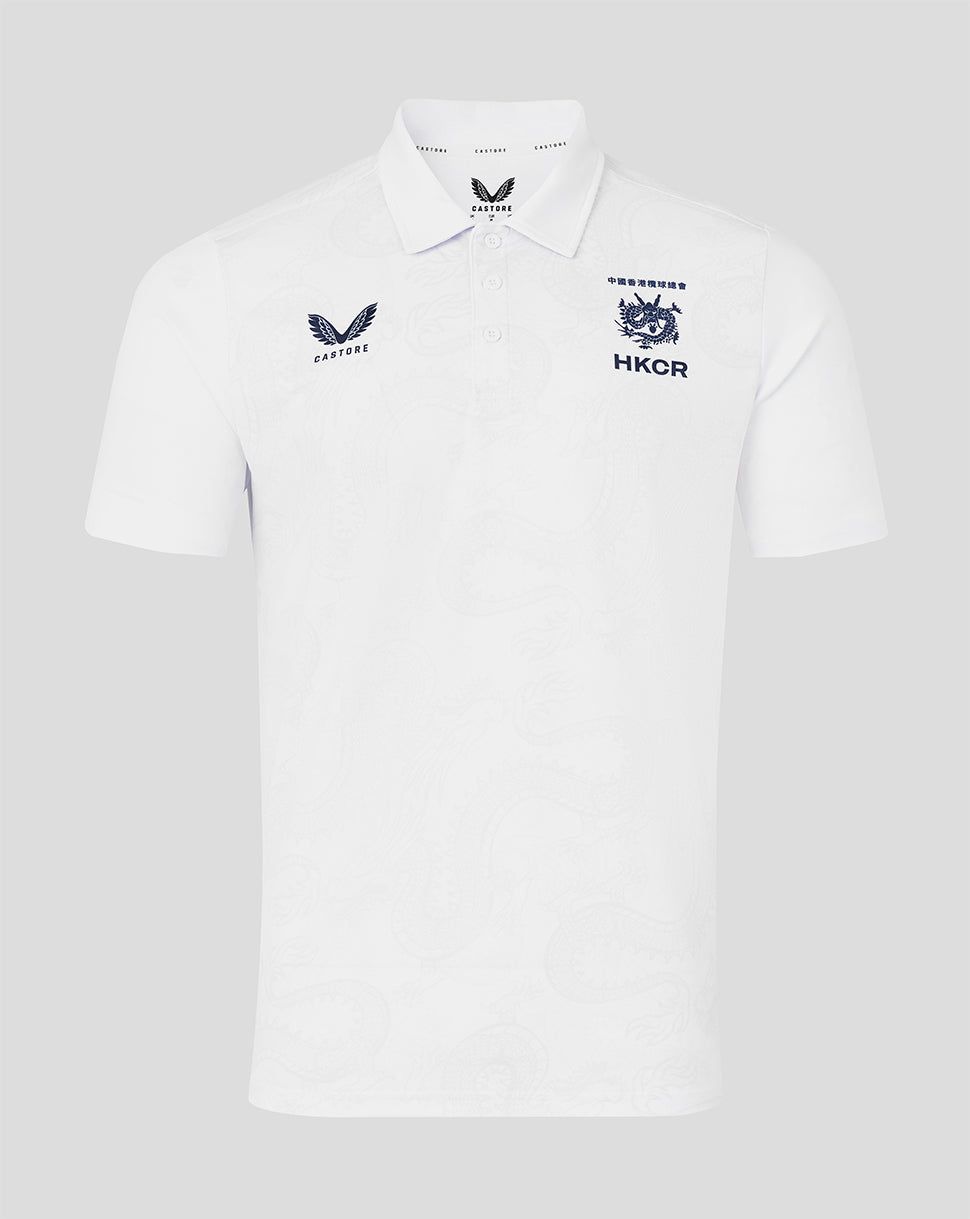 MENS 2026 HKCR GRAPHIC TRAINING POLO - WHITE