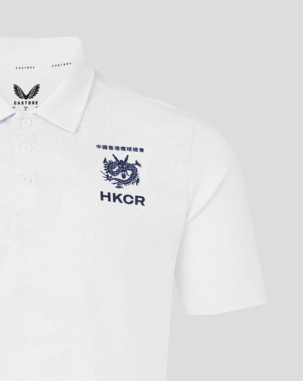 MENS 2026 HKCR GRAPHIC TRAINING POLO - WHITE