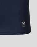 Navy jersey hem with a Castore authentic product badge