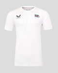 White rugby tee featuring Castore logo on the left chest and Hong Kong Sevens patch on the right chest.