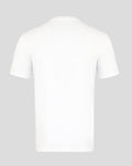 Back view of a plain white unisex Big Wings T shirt from the HKCR commemorative collection